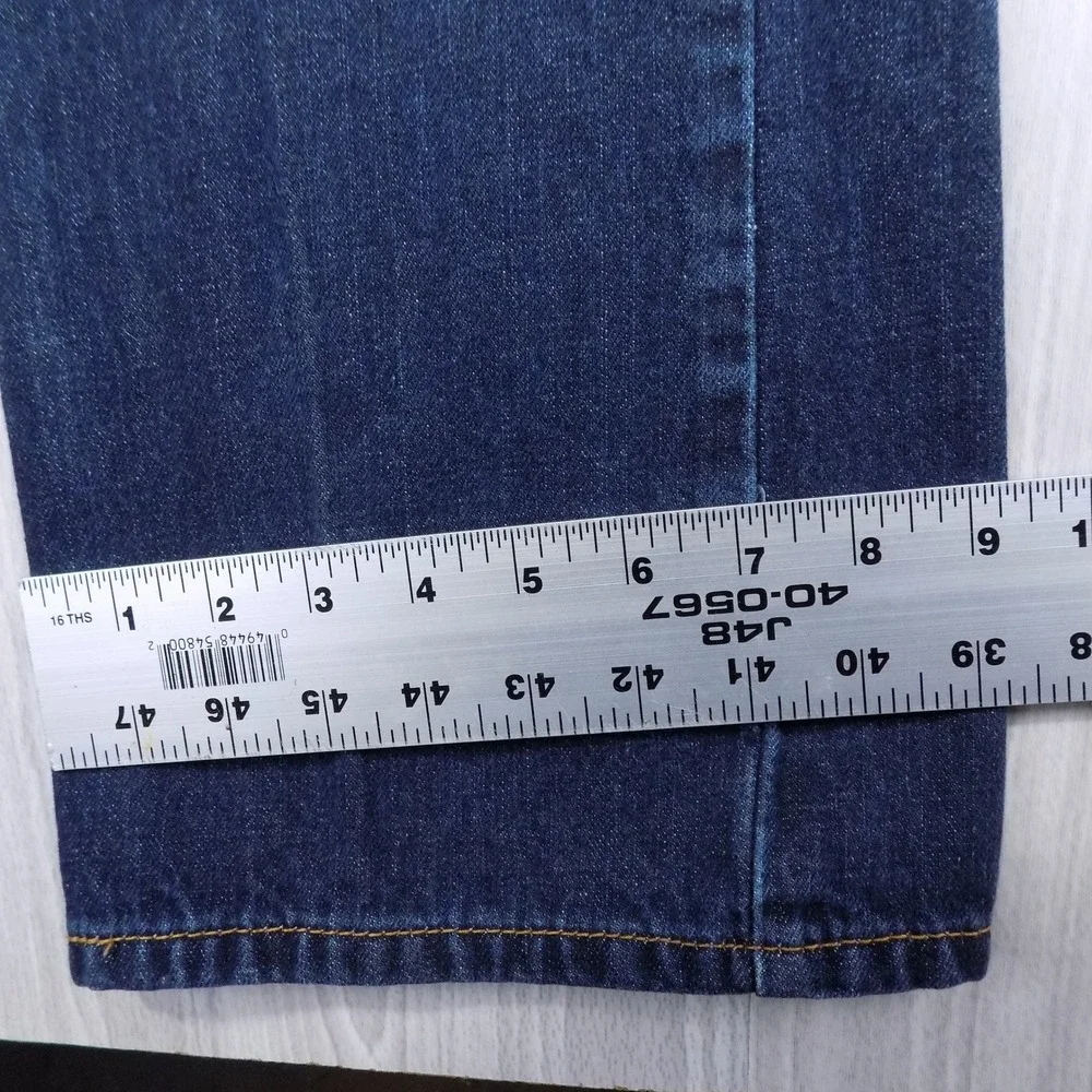 Levi's 527 Slim Bootcut Jeans Mens 34x32 (Fits 36X32) Dark Wash Blue Denim EUC